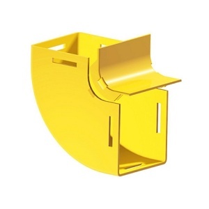 Belden FRCE1YL9U Fiber Raceway Elbow, 90° Up, with Lid