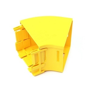 Belden FRCE3YL4H Fiber Raceway Elbow, Horizontal, 45-Degree, Yellow