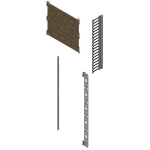 Belden XHW36RLS1224 XHW Series EIA Rail Kit for 36H 19U Wall-Mount, includes 1-Pair of Rails #12-24 Tapped with 20-Pieces Mounting Hardware