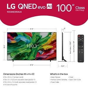 LG 100QNED85AU 100" QNED evo AI QNED85 MiniLED 4K Smart TV 2025