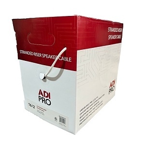 ADI PRO RN-5010502 16/4 65 Strand Riser Speaker Cable, Unshielded, CL2R, FT4, Express Box, 500', White