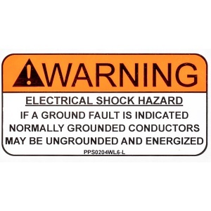 Panduit PPS0204WL6-L Solar Label, 2.00" Height x 4.00" Width, Warning