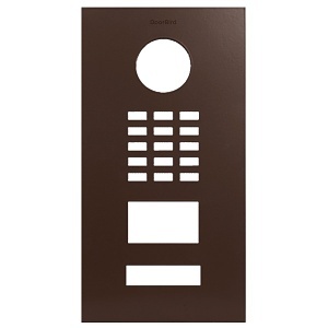 DoorBird D2101V Front Panel, Nut Brown (RAL 8011)
