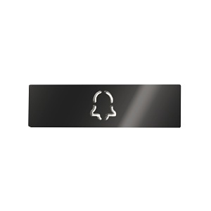 DoorBird D21X Nameplate for Call Button with Bell Symbol, Polish Titan(POLISH.TITAN.)