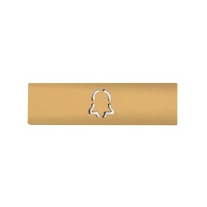 DoorBird D21X Nameplate for Call Button with Bell Symbol, Saffron Yellow (RAL 1017)