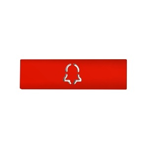 DoorBird D21X Nameplate for Call Button with Bell Symbol, Pure Red (RAL 3028)