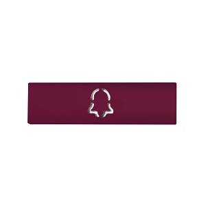 DoorBird D21X Nameplate for Call Button with Bell Symbol, Claret Violet (RAL 4004)