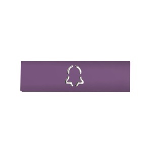 DoorBird D21X Nameplate for Call Button with Bell Symbol, Blue Lilac (RAL 4005)