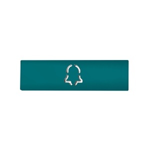 DoorBird D21X Nameplate for Call Button with Bell Symbol, Turquoise Blue (RAL 5018)