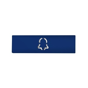 DoorBird D21X Nameplate for Call Button with Bell Symbol, Night Blue (RAL 5022)