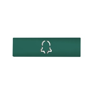 DoorBird D21X Nameplate for Call Button with Bell Symbol, Patina Green (RAL 6000)