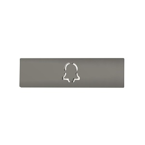 DoorBird D21X Nameplate for Call Button with Bell Symbol, Signal Grey (RAL 7004)