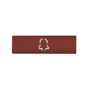DoorBird D21X Nameplate for Call Button with Bell Symbol, Copper Brown (RAL 8004)
