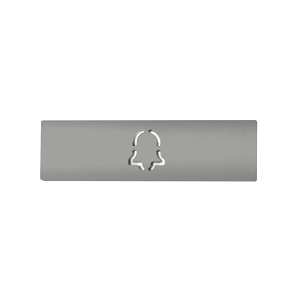DoorBird D21X Nameplate for Call Button with Bell Symbol, Grey Aluminium (RAL 9007)