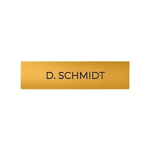 DoorBird D21X Nameplate for Call Button, Individual Engraving, Signal Yellow (RAL 1003)