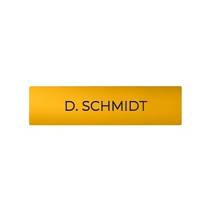 DoorBird D21X Nameplate for Call Button, Individual Engraving, Golden Yellow (RAL 1004)