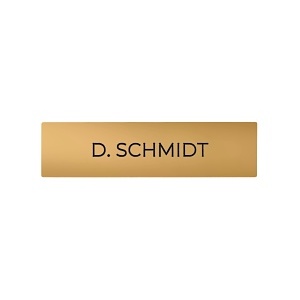 DoorBird D21X Nameplate for Call Button, Individual Engraving, Saffron Yellow (RAL 1017)