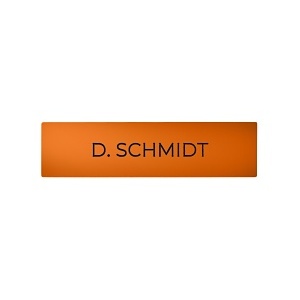 DoorBird D21X Nameplate for Call Button, Individual Engraved Pure Orange (RAL 2004)