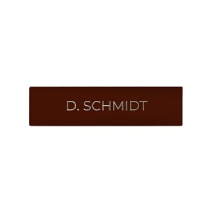 DoorBird D21X Nameplate for Call Button, Individual Engraving, Black Red (RAL 3007)