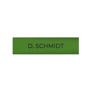 DoorBird D21X Nameplate for Call Button, Individual Engraving, Yellow Green (RAL 6018)