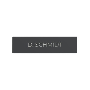 DoorBird D21X Nameplate for Call Button, Individual Engraving, Iron Grey (RAL 7011)
