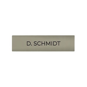 DoorBird D21X Nameplate for Call Button, Individual Engraving, Silk Grey (RAL 7044)