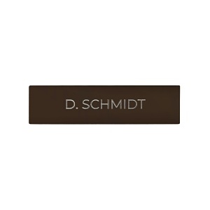 DoorBird D21X Nameplate for Call Button, Individual Engraving, Terra Brown (RAL 8028)