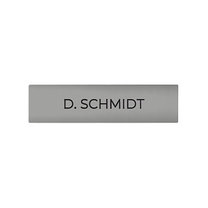 DoorBird D21X Nameplate for Call Button, Individual Engraving, White Aluminium (RAL 9006)