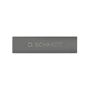 DoorBird D21X Nameplate for Call Button, Individual Engraving, Grey Aluminium (RAL 9007)