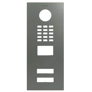 DoorBird D2102V Front Panel, Cement Grey (RAL 7033)