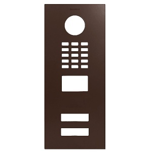 DoorBird D2102V Front Panel, Nut Brown (RAL 8011)