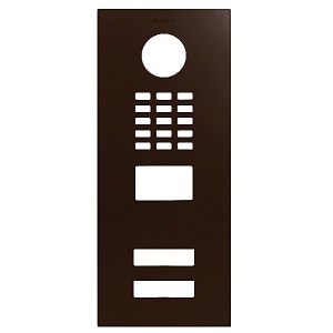 DoorBird D2102V Front Panel, Mahogany Brown (RAL 8016)