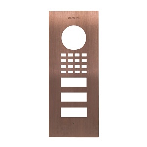 DoorBird D1102V Flush-Mount Front Panel, Brushed Bronze (BRUSHEDBRONZE)