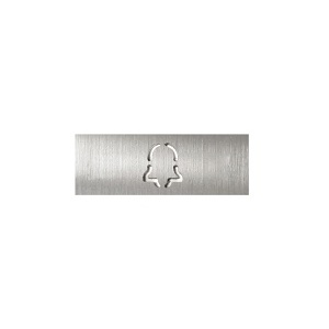 DoorBird D11X Nameplate for Call Button, Bell Symbol, Brush (BRUSHEDV4A)