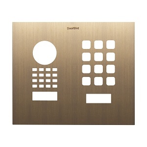 DoorBird D1101KH Modern Surface / Flush-Mount Front Panel, Burnished Brass (BURNISH.BRASS)