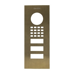 DoorBird D1102V Flush-Mount Front Panel, Burnished Brass (BURNISH.BRASS)