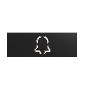 DoorBird 423874312 D11x Series Nameplate for Call Button with Bell Symbol, Graphite Black