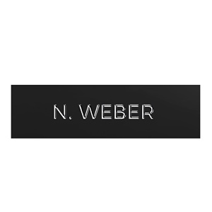 DoorBird D11X Nameplate for Call Button, Individual Engraving, Black (GBLACK)