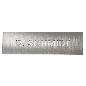 DoorBird D21X Nameplate for One Call Button, Individual Engraving, Brushed (BRUSHEDV4A)