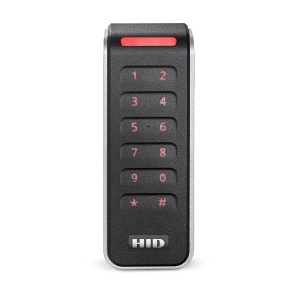 HID 20KNKS-T2-005NTU Signo 20K Contactless Smartcard Keypad Reader, Pigtail Connection, Priority Smart Profile, Black with Silver Trim