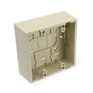 Leviton 42777-2IA Surface-Mount Back Box, Dual-Gang, 1.89" Box Depth, Ivory