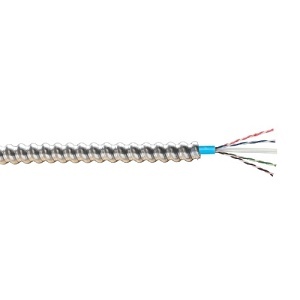 Prysmian 9133300 CAT6 Cable, 1xCAT6 CMR Armored, 1000' (304.8m) Roll, Blue