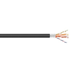 Prysmian 9136100 UC500 S27 CAT6A U/FTP 4-Pair LSHF Cable, Black