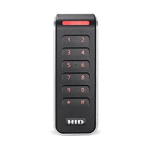 HID 20KNKS-03-01B508 Signo 20K Keypad Reader Narrow Mullion-Mount Contactless Keypad Reader, Black/Silver