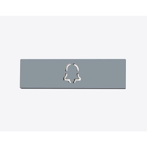 DoorBird D21X Nameplate for Call Button with Bell Symbol, Silver Grey (RAL 7001)
