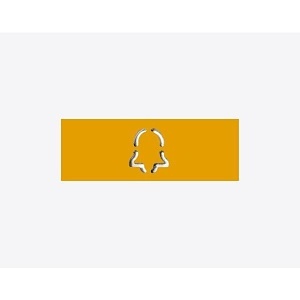 DoorBird D11X Nameplate for Call Button, Bell Symbol, Golden Yellow (RAL 1004)