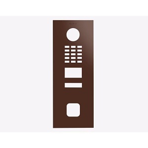 DoorBird D2101FV EKEY sLine Front Panel, Mahogany Brown (RAL 8016)