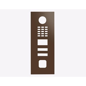 DoorBird D2102FV EKEY sLine Front Panel, Terra Brown (RAL 8028)