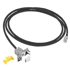 Hubbell SCP6AIOBK03 MPTL Assembly with Cobra-Lock Termination, Shielded, Outdoor Cable, 3'L, Black