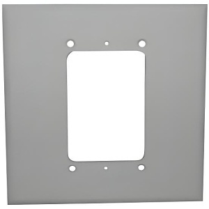 Alpha AP021GG Plastic Adapter Plate 2-Gang to 1-Gang, Dukane Gray